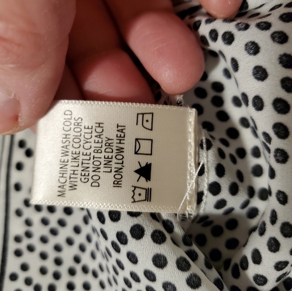Max Studio Black & White Blouse - Large, polka dot, classic - Picture 6 of 6